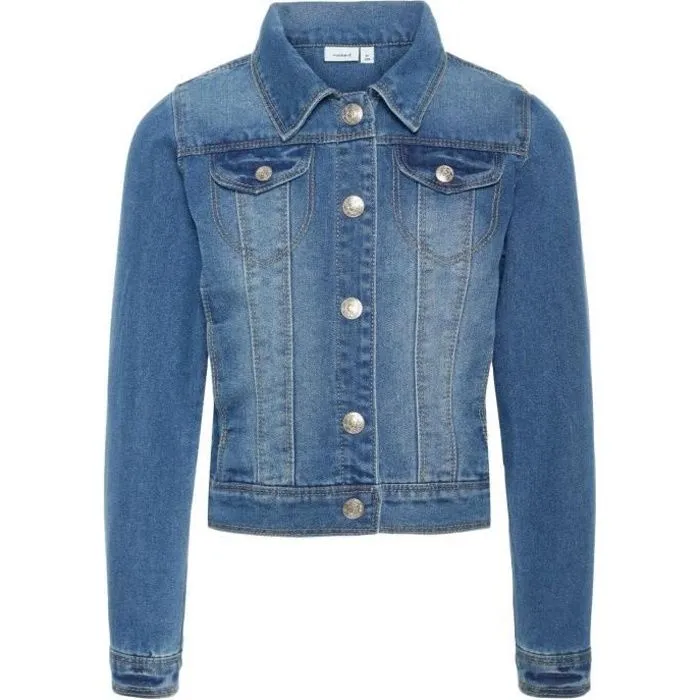 Veste en jean - Name it - Nitstar Rika - Medium blue denim - Fille - Enfant-0