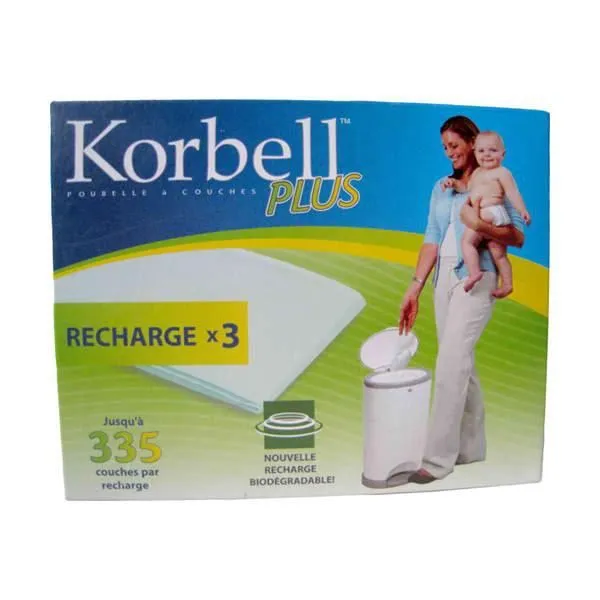 KORBELL PLUS Recharge 3 pack pour poubelle 26L-1