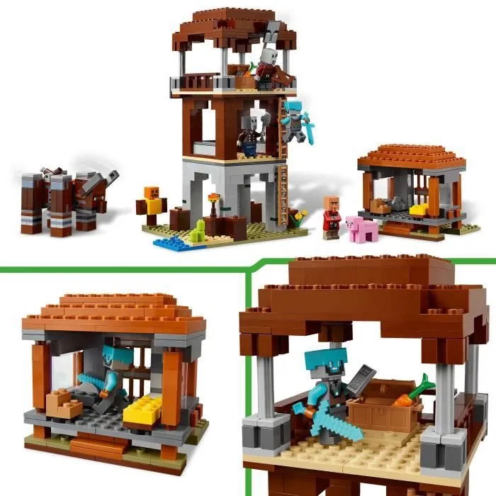 LEGO Minecraft 21278 L’Avant-Poste De Pillards Et Le Ravageur - Jeu Pour Garçon Dès 9 Ans-2