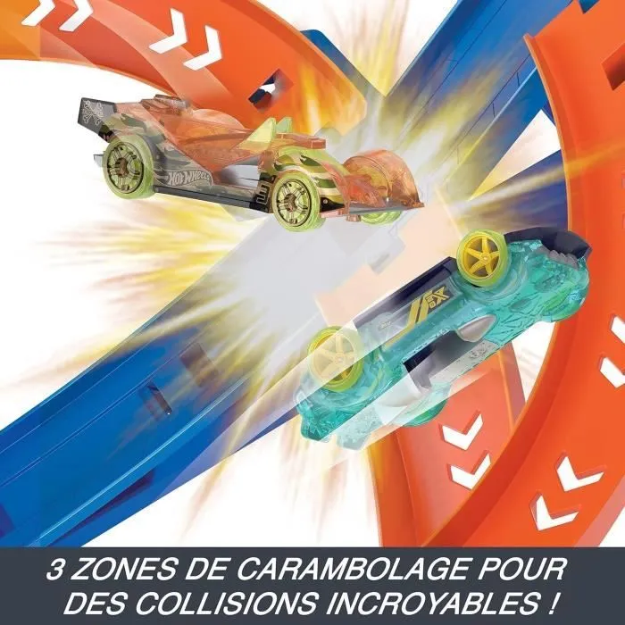 Hot Wheels®-Coffret Piste Cyclone Crash, avec 1 véhicule Hot Wheels® HJT51-4