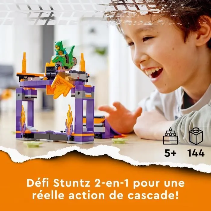 LEGO® City Stuntz 60359 Le Défi de Cascade : le Tremplin, Jouet 2-en-1 avec Moto Dinosaure-5