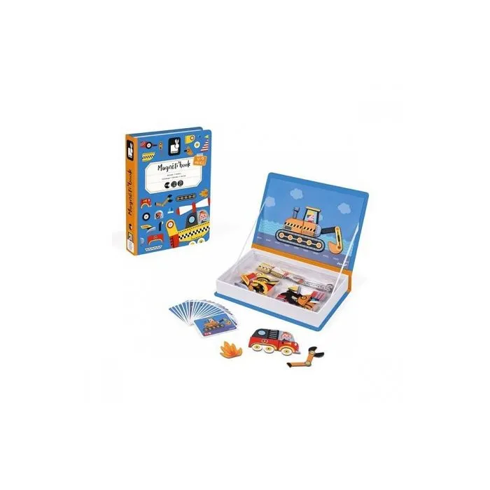 JANOD - Magnéti'book Bolides - Jeu magnétique éducatif - Dès 3 Ans-0