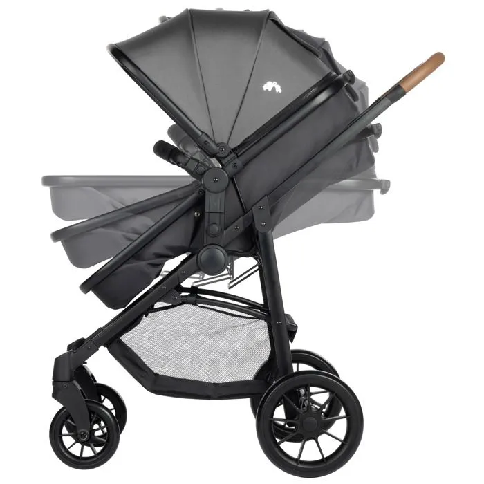 BEBECONFORT HAZE Poussette 3 en 1 i-Size – assise transformable en nacelle + Siège auto Groupe 0+ De 0 à 22Kg, Tinted Stone-2