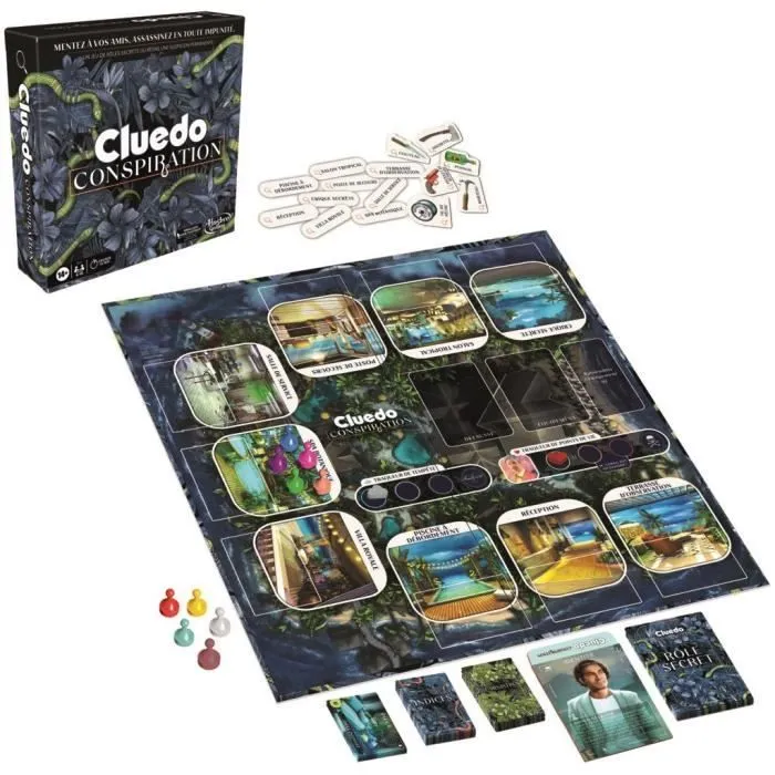 Cluedo Conspiration, jeu de société, 4 à 10 joueurs, à partir de 14 ans-4