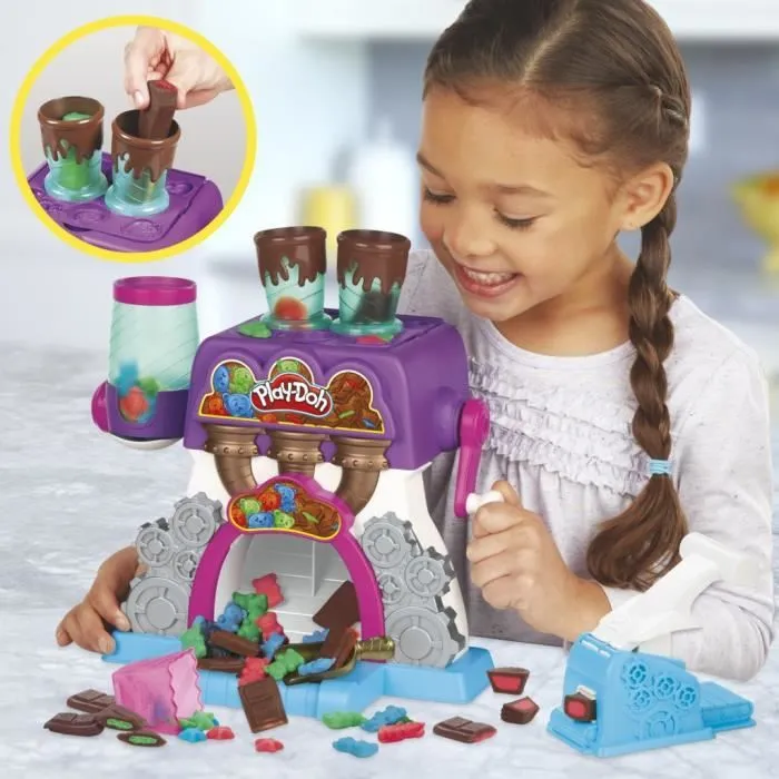 Play-Doh - Kitchen Creations - La chocolaterie avec 5 couleurs de pâte Play-Doh - atoxique-2