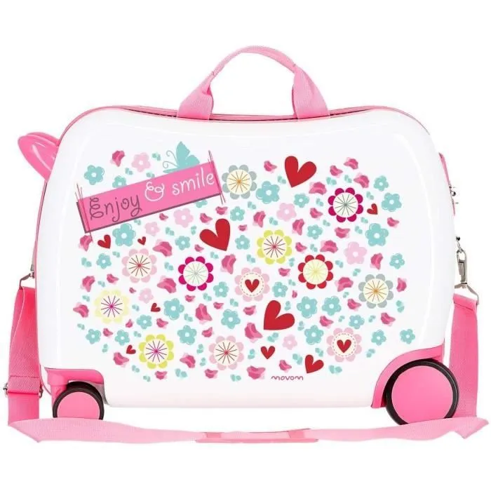 MOVOM Valise Enfant porteur, 2 roues multidirectionnelles Enjoy and Smile - 3729864-3