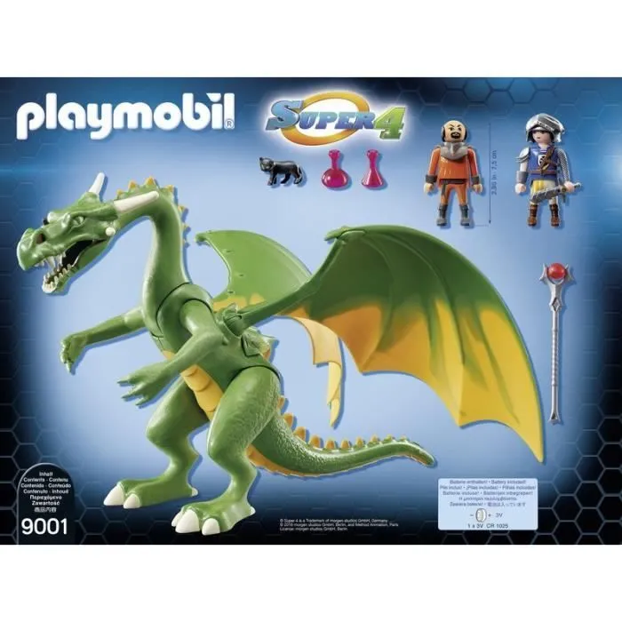PLAYMOBIL - Super 4 - Dragon Médiévalia avec Alex - Mobiles et lumineux - 5 ans et plus-1
