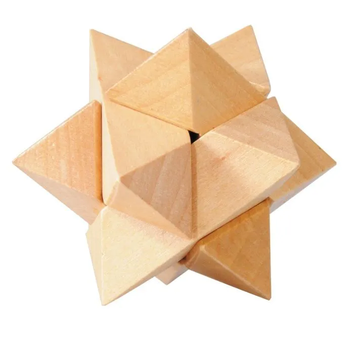 Fridolin - Mini casse-tête en bois Etoile-1