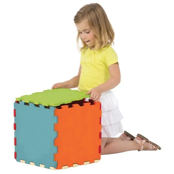 Dalles en mousse unies - LUDI - 90 x 90 cm - Isolation, amortissement, résistance - Bébé-4