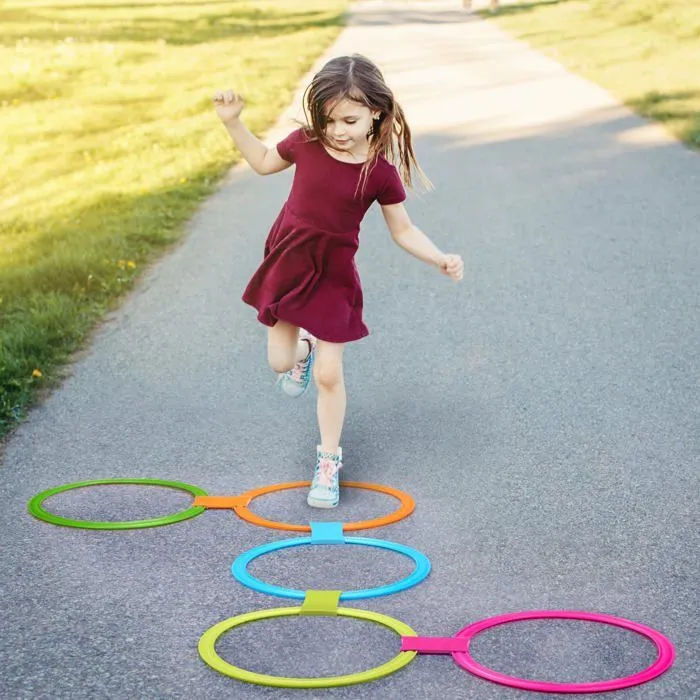 Accessoire plein air - piece detachee plein air Eddy toys Marelle-10 Anneaux-Jeu d'Extérieur, 871125224433-2