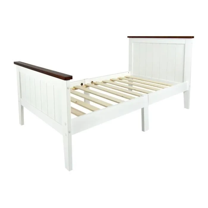 Lit blanc PARIS WALNUT 140-1