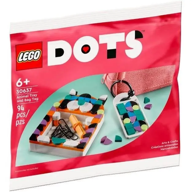 Bac de rangement - LEGO - Dots - Animaux - Pendentif de sac - 6 ans et plus-0