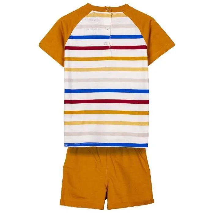 Ensemble t-shirt et short bébé garçon Cerda French Terry Mickey - mustard - 4 ans-1
