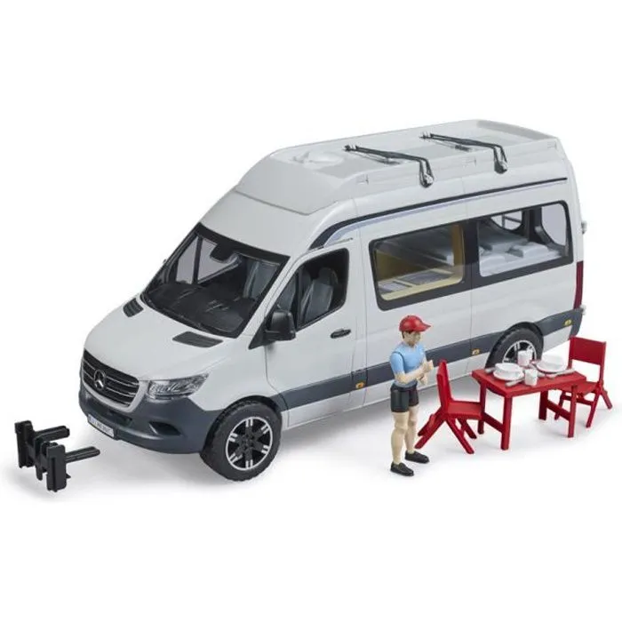 Camping Car Mercedes Benz Sprinter avec campeur et accessoires - Bruder - 02672-0