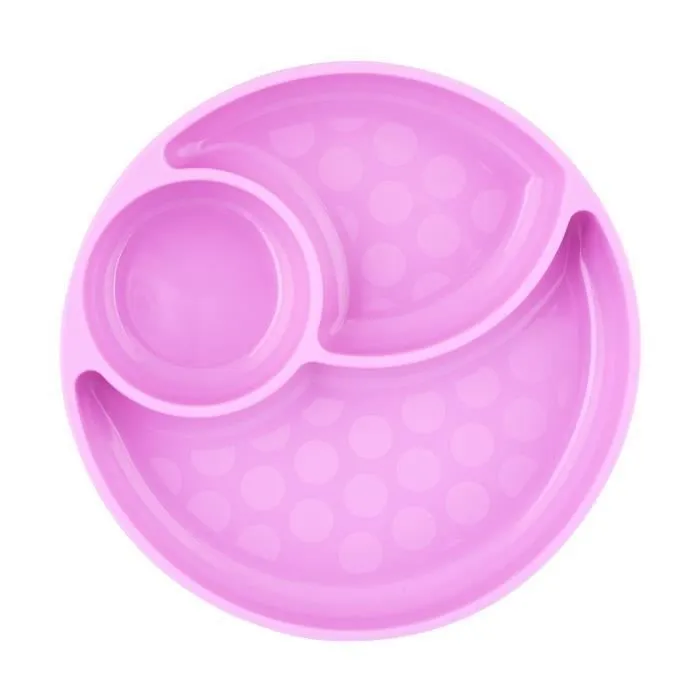 Chicco Take Eat Easy Plat à Compartiments avec Ventouse +12m Rose-1