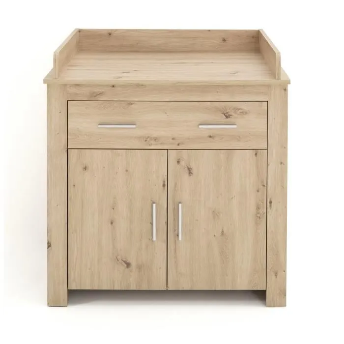 Chambre bébé Trio : Lit 70 x 140 cm + Commode à langer + Armoire AHOI - Chêne - TREND TEAM-3