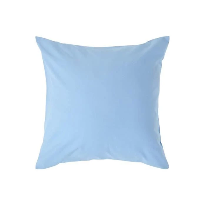 Taie d'oreiller Bleu 100% coton Egyptien 200 fils 40 x 40 cm-0