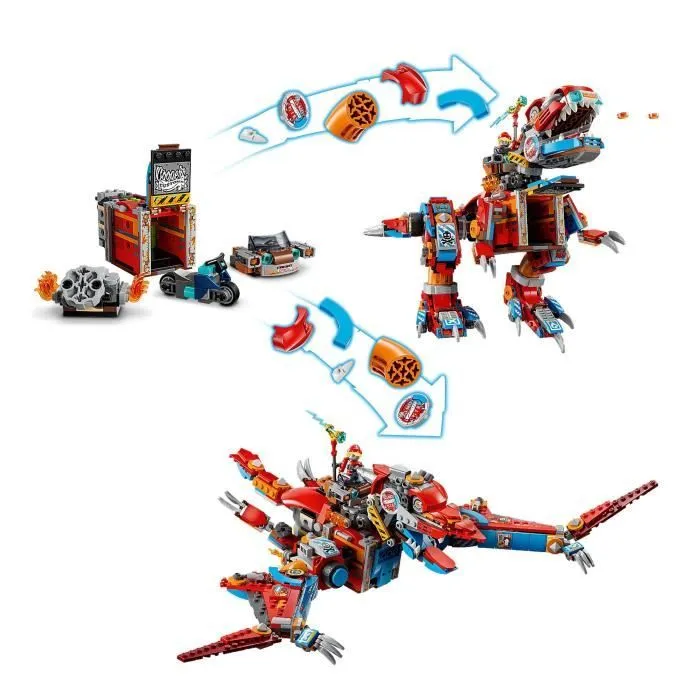 LEGO® DREAMZzz 71484 Le Robot Dinosaure C-Rex de Cooper - Figurine T. rex ou Ptérodactyle-1