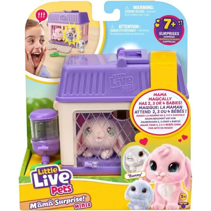 Set de jeu - LITTLE LIVE PETS - Mama Surprise Lapins - Bébés inclus - Accessoires personnalisables-6