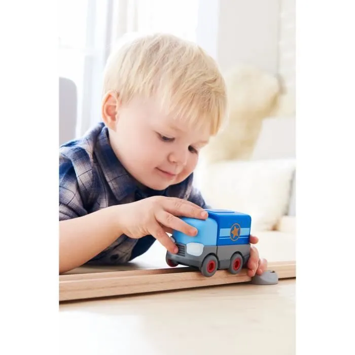 HABA - Camion Jouet Enfant à Piles avec 4 Roues Motrices Compatibles Circuits Kullerbü - Jouet Enfant 2 ans et +-1