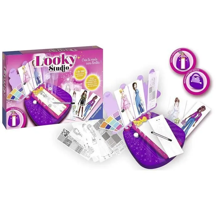 Looky Studio - Ravensburger - Loisirs créatifs - Dessins de mode - Studio de stylisme format maxi - dès 6 ans-1