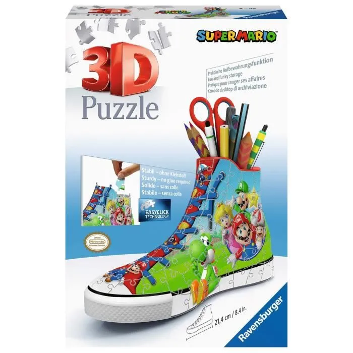 Puzzle 3D Sneaker Super Mario - Ravensburger - 108 pièces - Sans colle - A partir de 8 ans-2