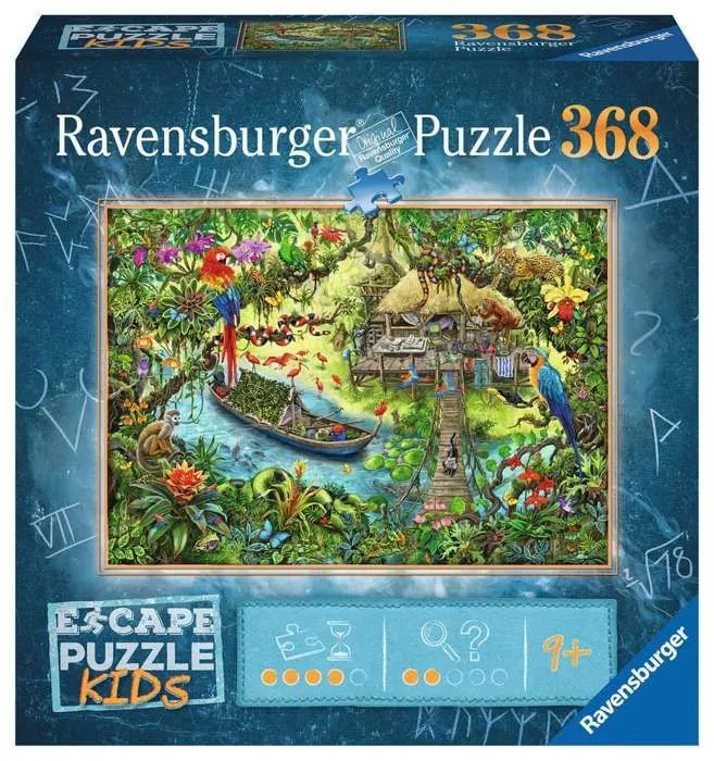 Escape puzzle Kids - Un safari dans la jungle - Ravensburger - Puzzle Escape Game 368 pièces - Dès 9 ans-1
