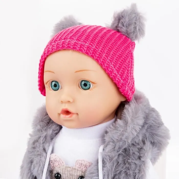 Poupée Bébé - Kinderplay - Modèle KP4840 - 35 cm - Poupée qui parle - Vêtements lavables-2
