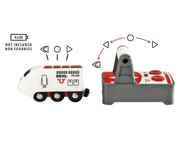 Train de Voyageur Radiocommandé BRIO World - Accessoire son & lumière en bois - Ravensburger - Mixte - Dès 3 ans-3