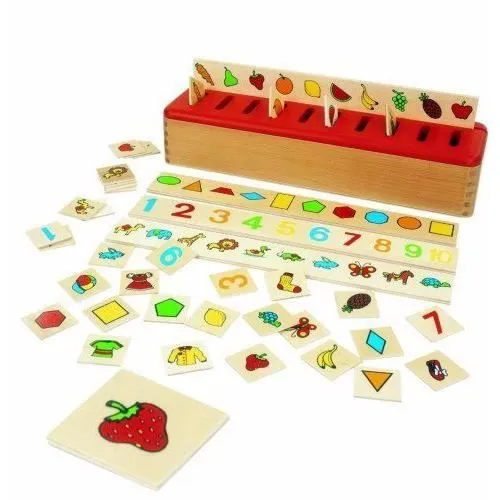 Jouet en Bois - BSM - Boîte de Tri Montessori - Ef 31105 - Mixte - Blanc - 3 ans - Enfant-0
