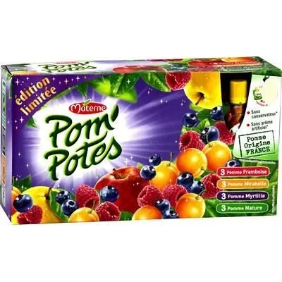 MATERNE Pompotes compote assortiment - 12x90 g-0