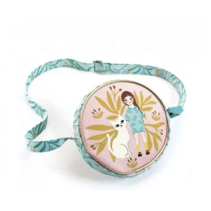 Sac à main enfant - DJECO - DD00261 - Fermeture zippée - Motif chat - Bandoulière réglable-0