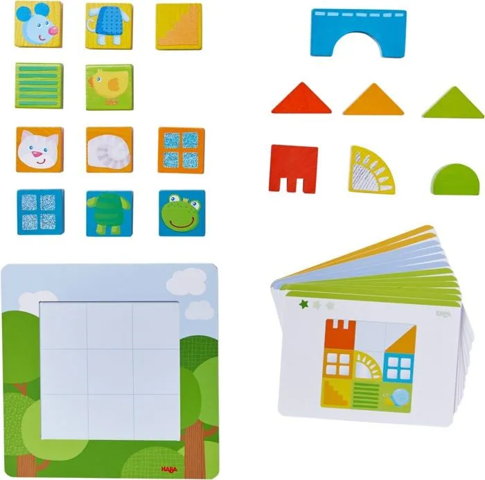 Haba - 306292 - Puzzle en bois - Jeu de formes et couleurs - Le carre des animaux - Jeu educatif - 2 ans et plus --3