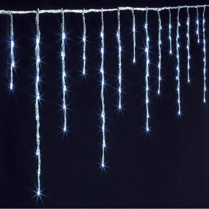 Rideaux stalactites extérieur 10m 600 LED blanc froid + transfo Feeric lights & christmas-1