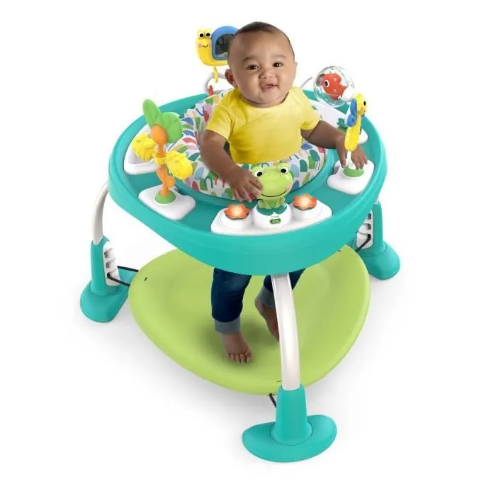 BRIGHT STARTS Trotteur/Table d'Activités 2-en-1 - Modèle Vert-1