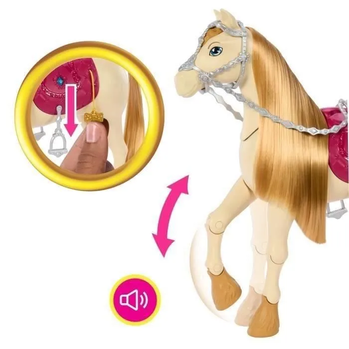 LES MYSTÈRES DE BARBIE - À la Poursuite du Cheval Perdu Barbie et son cheval Tornade, HXJ42-6