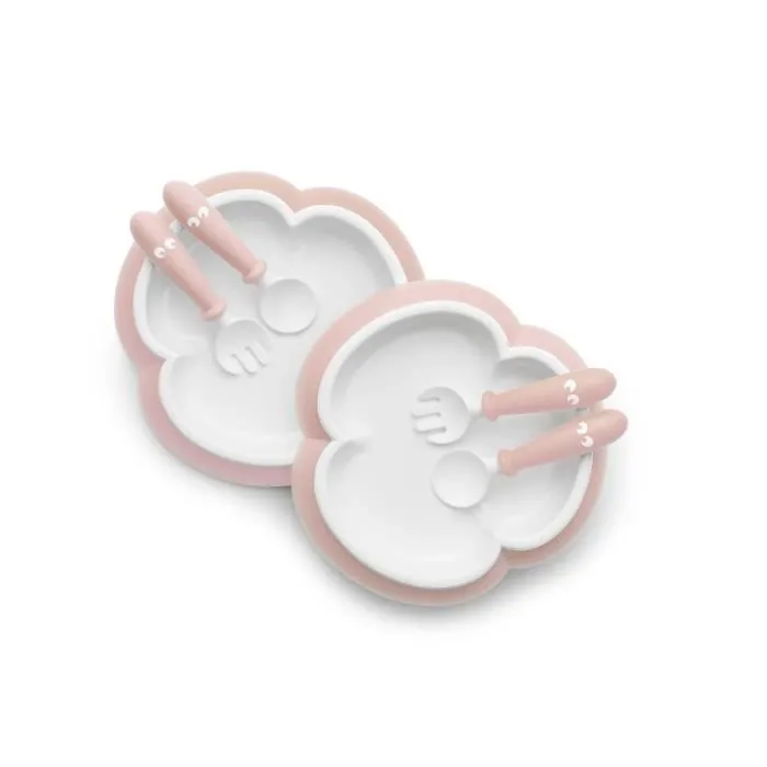 Assiette, Cuillère et Fourchette pour Bébé - BABYBJÖRN - Bleu pastel - 2 ensembles-0