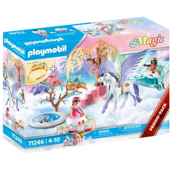 PLAYMOBIL - 71246 - Princesses - Calèche et cheval ailé - 101 pièces - Magic-3