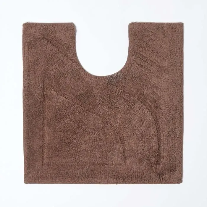 Tapis de bain - HOMESCAPES - Haut de gamme - 2 pièces - Chocolat-2