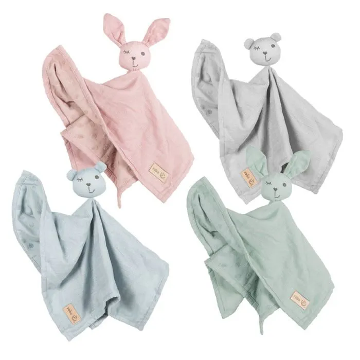 ROBA Doudou Lapin Bio "Lil Planet" 40 x 40 cm Certifié GOTS - Rose-mauve-5