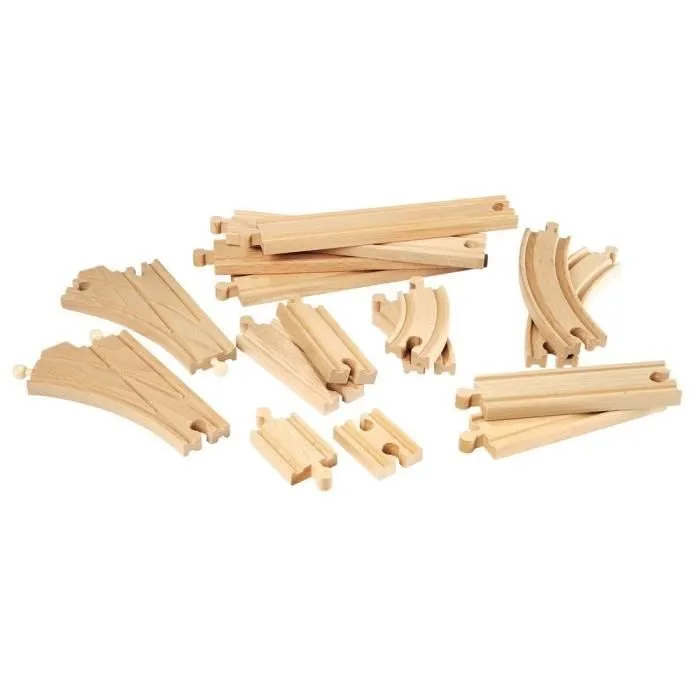 Coffret Evolution Intermédiaire 16 Rails - BRIO - 33402 - Circuit de train en bois pour enfant dès 3 ans-1