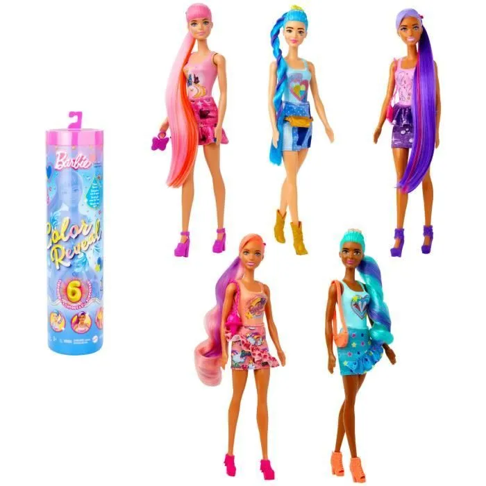 Poupée Barbie couleur surprise Color Reveal Total Jeans + accessoires-0