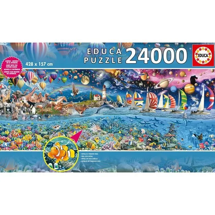 Puzzle La Vie 24000 Pièces - EDUCA - Tableaux et peintures - Multicolore - Adulte-1