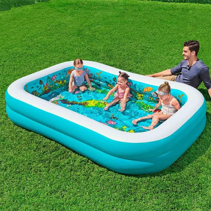 Pataugeoire gonflable pour enfants Bestway 3D 262 x 175 x 51 cm Bleu-3