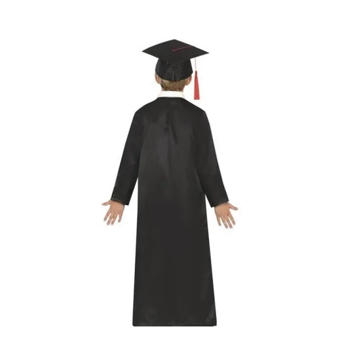 Guirca Déguisement de diplômé rouge et noir pour enfant et ado (5-6 ans)-3