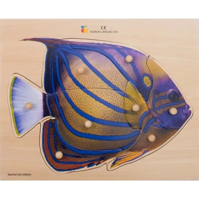 Jeu éducatif - BSM - Le Poisson 36M - Gros boutons - Mixte - Bleu - Enfant-0