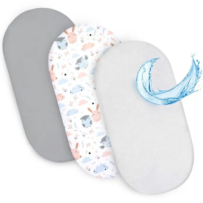 Ensemble drap housse poussette couffin - TOTSY BABY - 75 x 35 cm - Gris - Mixte - 50% Baumwolle, 50% Polyester-0
