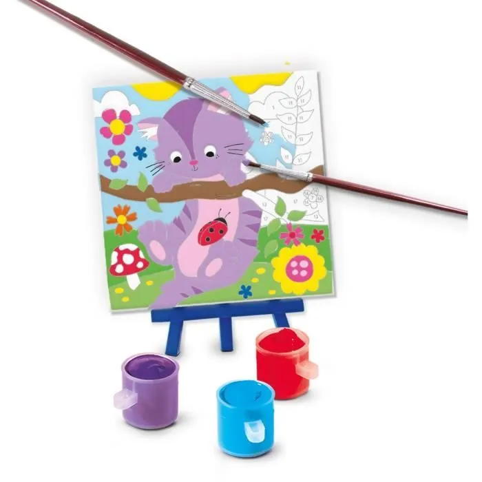 Peinture au numéro sur toile - 3 animaux de compagnie - SES CREATIVE-2