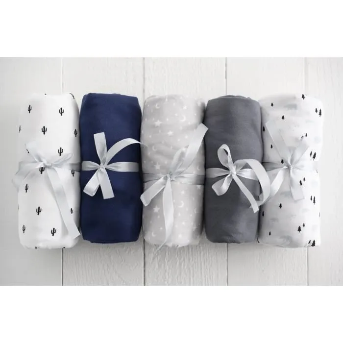 PETIT A PETIT Drap housse en jersey blanc 40x90 cm-1
