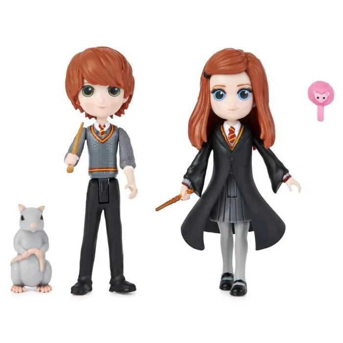 Figurines articulées Harry Potter - Pack Amitié Ron & Ginny Magical Minis - Wizard World-1